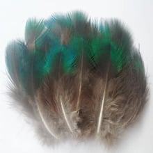 Cheap!  20pcs/Lot Approx 3-6cm Green Peacock Body Plumage Feathers for Crafts Jewelry Earring Making Accessories DIY Decoration 2024 - buy cheap