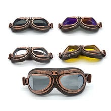 Новые популярные ретро-очки пилота для мотокросса, Круизер, мотоциклетные очки, медная рама, многоцветная линза 2024 - купить недорого
