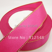 Rose Color Gold Wired Satin Ribbon 1" Wide x 25 Yard for Gift Wrapping Wreath Bows Making Bouquet Wrapping, Decoration, Craft 2024 - buy cheap