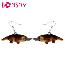 Bonsny Acrylic Australian Platypus Duckbill Earrings Drop Dangle Novelty Animal Jewelry For Women Girls Teens Novelty Charm Gift 2024 - buy cheap