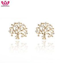 Small Tree Of Life Stud Earrings For Women Female Gold Silver Plated Earring Trendy Jewelry Ear Accessories 2020 Dropshipping 2024 - buy cheap