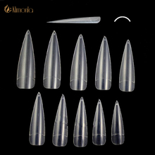 500pcs Half Cover French Stiletto Nails Acrylic Artificial False NailTips Transparent Mirror Nails valse nagels Artificial Nails 2024 - buy cheap