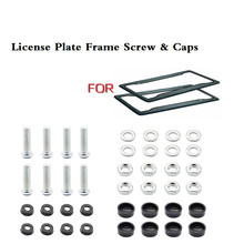 8 Pcs Black Car License Plate Frame Security Screw Bolt Caps Covers For Cars Truck 2024 - buy cheap