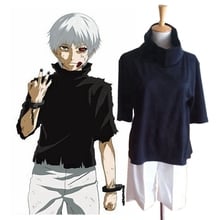 Disfraces de Anime japonés Tokyo Ghoul, disfraz de Kaneki Ken, chaquetas, uniforme de lucha negro, conjunto completo con máscara y peluca 2024 - compra barato