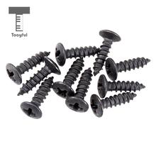 Tooyful Durable 50 Pieces Pickguard Mounting Iron Screws Set for Electric Guitar Bass Parts Black 12mm 2024 - buy cheap