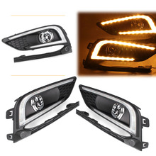 LED Fog Turn Signals Light Daytime Running Lamp Day Driving Work Light For Chevrolet Cruze 2016 2017 Car Blinker Indicators 2024 - купить недорого