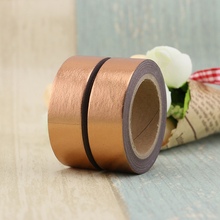 2PCS/lot Decorative Copper Solid Golden Foil Washi Tape Paper for Scrapbook Bullet journal Adhesive Tape 15mmx10m School Supply 2024 - buy cheap