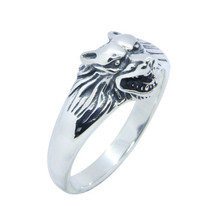 Size 6-10 Wolf Head 925 Sterling Silver Ring Newest Lady Girls S925 Fashion Band Party Wolf Ring 2024 - buy cheap