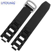 Quality Silicone Watchband 10mm Black Waterproof Strap For cartier Watch bands 2024 - buy cheap