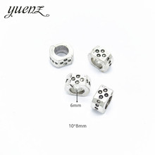 YuenZ 15pcs Antique Silver color Big Hole Beads Spacers Beads Fit European Charm Jewelry Accessories DIY Findings R167 2024 - buy cheap