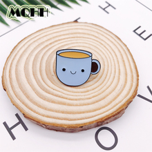 Creative Cartoon Blue Cup Fun Expression Enamel Alloy Brooch Badge T-shirt Bag Pin Sweet Accessories Jewelry Gifts For Kid 2024 - buy cheap