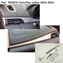 Car Inner Front Air Conditioning Outlet Vent Middle Console Control Dashboard Panel For Toyota Vios/Yaris Sedan 2014 2015 2016 2024 - buy cheap