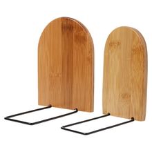 1Pc Nature Bamboo Desktop Organizer Office Home Bookends Book Ends Stand Holder Shelf Bookrack 1 x Book Shelf 2024 - buy cheap