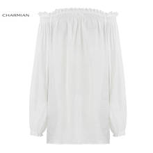Charmian Women's Sexy Autumn Off Shoulder Top Shirt Victorian Vintage Gothic Blouse Lolita Lace Ruffle Long Sleeve Long Top 2024 - buy cheap