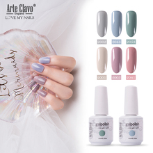 Arte clavo-esmalte em gel uv para unhas, 15ml., esmalte em gel soak-off para unhas artísticas, manicure, base e acabamento. 2024 - compre barato