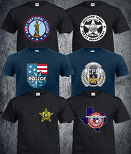 Лидер продаж, модная вдохновленная полиция, Национальная гвардия, шериф, полицейская Мужская футболка, летняя хлопковая футболка с коротким рукавом 2024 - купить недорого
