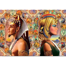 Алмазная вышивка египетская королева и король Рукоделие 5D DIY Алмазная картина полностью квадратная Мозаика из горного хрусталя домашний декор C495 2024 - купить недорого