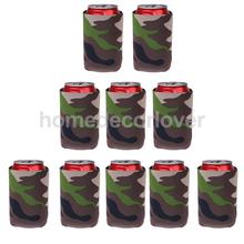 Funda de camuflaje para enfriar latas de cerveza, soporte para bebidas, Soda, Cola rechoncho, 10 Uds. 2024 - compra barato