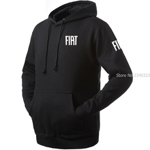 Homem mulher homem e mulher hoodies fiat moletom pullovers cor sólida casacos 2024 - compre barato