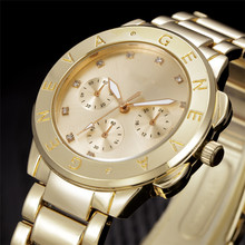 Оптовая продажа, мужские золотые часы, женские Аналоговые кварцевые наручные часы, модные деловые часы из нержавеющей стали, роскошные подарки, часы, часы dz 2024 - купить недорого