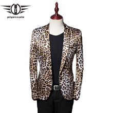 Plyesxale-chaqueta con estampado de leopardo para hombre, chaqueta ajustada de alta calidad, para otoño, Q475, 2018 2024 - compra barato