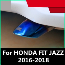 For HONDA FIT JAZZ 2016-18 Car Auto Exhaust Muffler Tip Stainless Steel Pipe Chrome Trim Modified Car Rear Tail Throat Liner 2024 - buy cheap