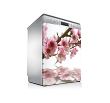 Wholesale 3D Plum Blossom Dishwasher Refrigerator Freeze Sticker Art Fridge Door Cover Wallpaper Kitchen Wall Stickers Wallpaper 2024 - buy cheap