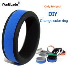 WarBLade New 8mm Hypoallergenic Crossfit Flexible Silicone Ring Can DIY Change Color Rubber Finger Ring For Men Women Sports 2024 - buy cheap