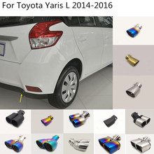car body styling cover Stainless steel muffler pipe outlet dedicate exhaust tip tail 1pcs For Toyota Yaris L 2014 2015 2016 2024 - buy cheap