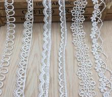 14 Yards White Water Soluble Lace Trim Applique Polyester for Clothes Home Textiles Apparel Sewing Lace Fabric Free Shipping 2024 - buy cheap