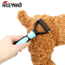 NICEYARD Pet Fur Knot Cutter Dog Cat Hair Removal Comb Pet Brush Grooming Tool Dog Grooming Shedding Rake 2024 - buy cheap