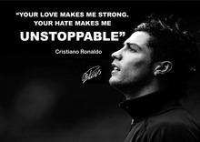 CRISTIANO RONALDO-póster de seda de autógrafo con cita motivacional, 24x36 pulgadas 2024 - compra barato