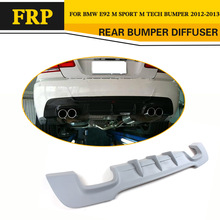 FRP unpainted grey rear bumper diffuser with quad exhaust dual outlet for BMW E92 E93 M Sport Coupe Convertible 2005-2011 2024 - buy cheap
