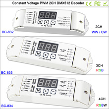 Controlador de decodificador 832/833/834 DC12V-24V 1990, 2 canales, 3 CANALES, 4 canales, led CV, PWM, DMX512/para SMD 5050, WW, CW / RGB /RGBW, tira de luces led 2024 - compra barato
