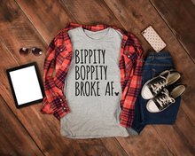 Camiseta con eslogan de carta de Tumblr para mujer, camiseta divertida de algodón, Tops de algodón blanco grunge, Boppity Broke Af 2024 - compra barato