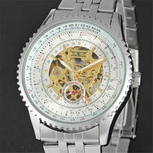 WINNER Top Brand Luxury Mens Wrist Watch Men Military Sport Clock Automatic Mechanical Watches Male Steel Skeleton Clock Hot 054 2024 - buy cheap