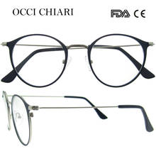 OCCI CHIARI Vintage Metal Glasses Frames Men Clear Lens Optical Eyewear Myopia Prescription Eyeglasses Round glasses W-CAMAS 2024 - buy cheap