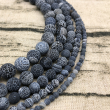 AAA+ Weathered Stone Loose Beads For Jewelry Making Charm Dark Blue Color Round Natural Stone For Bracelet Strand 4-12mm DIY 2024 - buy cheap