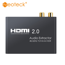 Neteck-extrator de áudio 4k, 60hz, yuv 4:4:4 e hdr, compatível com hdmi óptico toslink spdif, analógico rca, i/r, conversor de 2.0mm 2024 - compre barato