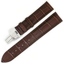 18/19/20/22/24mm Butterfly buckle genuine leather watchbands 2020 Automatic deduction quartz watch band straps for watches men 2024 - buy cheap