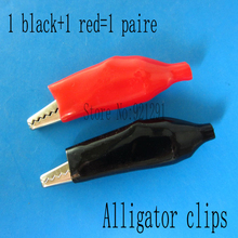 20pairs/lot Alligator Clis test Clamp Testing Probe Calipers Power Crocodile Test Connector black/red 45mm insulated PVC sleeve 2024 - buy cheap