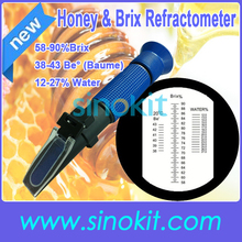 Brix 58-90% 3 en 1 Multi miel y Baume Material plástico mango azul refractómetro sin aceite de calibración P-RHB-90ATC 2024 - compra barato