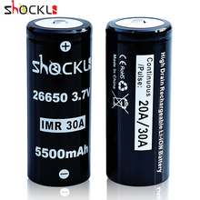 Shockli-batería de iones de litio recargable, Pila de 26650 mAh, 5500 V, 3,7, 20A, 26650, para linterna de alta potencia, TC20 2024 - compra barato