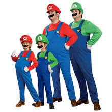 Маскарадный костюм в стиле супер Марио, Братья Луиджи, водопроводный игровой костюм для мальчиков, одежда для косплея, бесплатная доставка 2024 - купить недорого