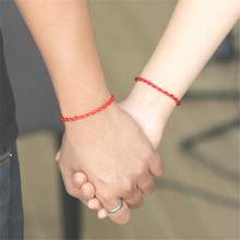LNRRABC-pulsera de cuerda roja para parejas, brazalete de cuerda de la suerte hecho a mano, regalo de amigos, novedad 2024 - compra barato