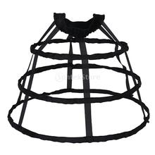 Women Cosplay Lolita Dress Petticoat 3 Hoop Crinoline Cage Bustle Gothic Victorian ROCOCO Dress Underskirt Pannier Accessories 2024 - buy cheap