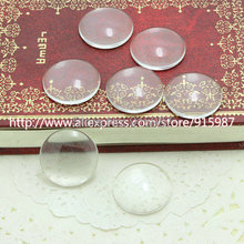 Sweet Bell 50pcs/lot Wholesale round clear glass cabochons tray pendant cover 20mm Round Cabochons 9B1434 2024 - buy cheap
