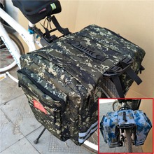 Assento traseiro amplo de mountain bike, bolsa camuflada para bicicleta, multifunções, para estrada, banco traseiro do baú 2024 - compre barato