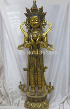 29 'китайский Тибетский Бронзовый золото Буддизм шары kwan-инь Тара Будда Скульптура статуя 72 см 2024 - купить недорого