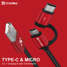 Coolreall 2.4A Micro USB Cable 2 in 1 USB Type C Fast Charging Data USB C  Charger Cable for Samsung Xiaomi Oneplus Huawei P9 2024 - buy cheap